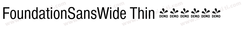 FoundationSansWide Thin 语言英文字体转换